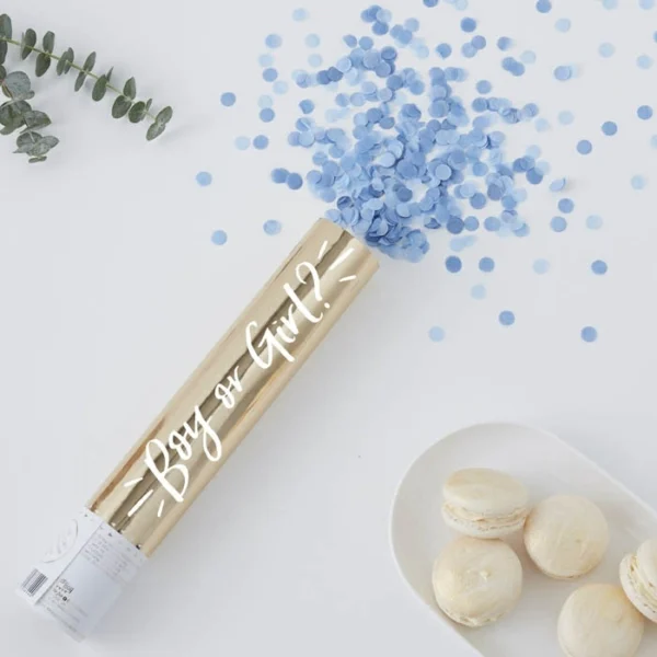 Ginger Ray Gender Reveal confetti kanon roze/blauw - Afbeelding 3
