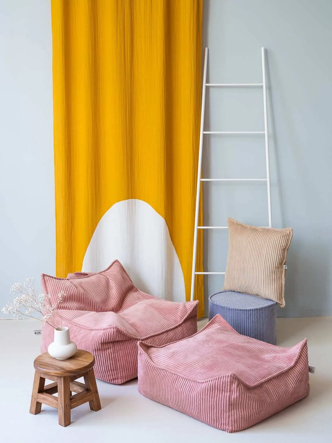 Wigiwama poef - roze - Afbeelding 3